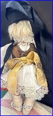 Antique 14 German Bisque 1361 ABG Factory Original Side Hipped Toddler Doll