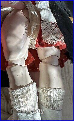 Antique 14 German Bisque 1361 ABG Factory Original Side Hipped Toddler Doll