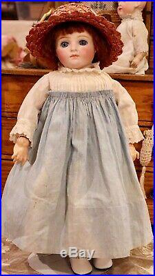 Antique 14 German Bisque 182 Kling Closed Mouth Doll on Jumeau Body