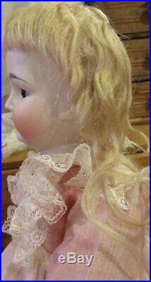 Antique 15 German Bisque Closed Mouth Kestner Doll on 8 Ball Straightwristed