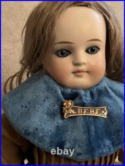 Antique 15 German Bisque Sonneberg Belton Doll French Market Straight Wrists Antique 15 German Bisque Sonneberg Belton Doll French Market Straight Wrists