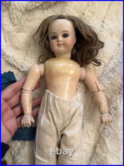 Antique 15 German Bisque Sonneberg Belton Doll French Market Straight Wrists Antique 15 German Bisque Sonneberg Belton Doll French Market Straight Wrists