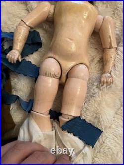Antique 15 German Bisque Sonneberg Belton Doll French Market Straight Wrists Antique 15 German Bisque Sonneberg Belton Doll French Market Straight Wrists