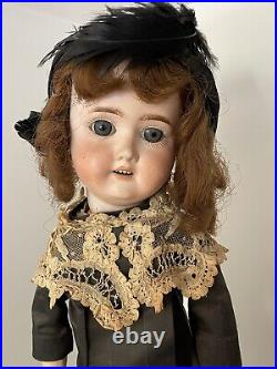 Antique 16 German Bisque Head Schoenau Hoffmeister 1909 Doll Comp Body Human Hr