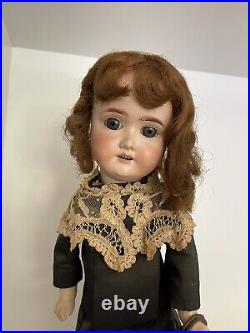 Antique 16 German Bisque Head Schoenau Hoffmeister 1909 Doll Comp Body Human Hr