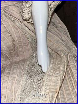 Antique 16 German Covered Wagon China Head Doll 1850s Blue Eyes Lovely Costume Antique 16 German Covered Wagon China Head Doll 1850s Blue Eyes Lovely Costume