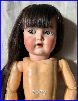 Antique 17 German Bisque Kammer Reinhardt 117 Doll WithMohair Wig VERY RAREEEE