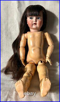 Antique 17 German Bisque Kammer Reinhardt 117 Doll WithMohair Wig VERY RAREEEE