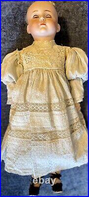 Antique 17 German Bisque Kammer Reinhardt 117 Doll WithMohair Wig &great Outfit