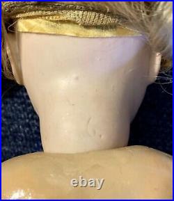 Antique 17 German Bisque Mystery Doll With French Human Hair Wig & Outfit