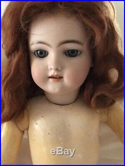 Antique 17 German Handwerck compo doll with bisque head
