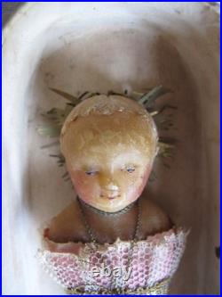Antique 17th c. German Wax Doll in it's Original Box