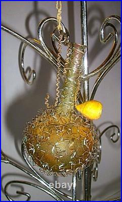 Antique 1800s 3 Wire Wrapped German Ornaments Hand Painted 2 Pitchers 1 Gourd Antique 1800s 3 Wire Wrapped German Ornaments Hand Painted 2 Pitchers 1 Gourd