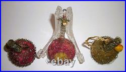 Antique 1800s 3 Wire Wrapped German Ornaments Hand Painted 2 Pitchers 1 Gourd Antique 1800s 3 Wire Wrapped German Ornaments Hand Painted 2 Pitchers 1 Gourd