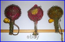 Antique 1800s 3 Wire Wrapped German Ornaments Hand Painted 2 Pitchers 1 Gourd Antique 1800s 3 Wire Wrapped German Ornaments Hand Painted 2 Pitchers 1 Gourd