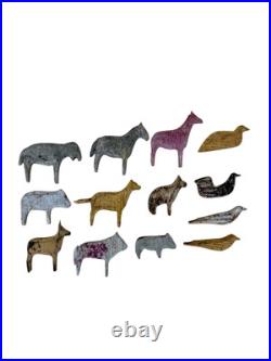 Antique 1800s German Erzgebirge Noah's Ark 22 piece hand-painted set Antique 1800s German Erzgebirge Noah's Ark 22 piece hand-painted set