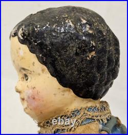 Antique 1800s German Paper Mache 16 Doll by M & S Superior