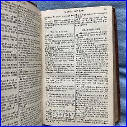 Antique 1877 New Testament Bible German & English Translation Ornate Vtg Rare