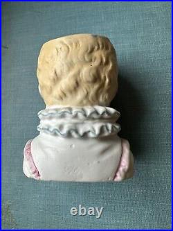 Antique 1890s Germany bisque crying piano baby child novelty match vase Antique 1890s Germany bisque crying piano baby child novelty match vase
