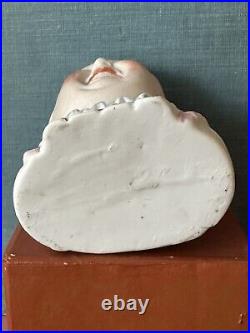 Antique 1890s Germany bisque crying piano baby child novelty match vase Antique 1890s Germany bisque crying piano baby child novelty match vase