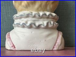 Antique 1890s Germany bisque crying piano baby child novelty match vase Antique 1890s Germany bisque crying piano baby child novelty match vase