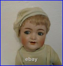 Antique 18 1/2 Simon Halbig 126 Flirty Eye Dressed Boy Baby Doll