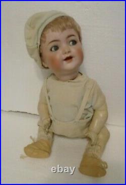 Antique 18 1/2 Simon Halbig 126 Flirty Eye Dressed Boy Baby Doll