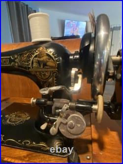Antique 1900s German made Haid & Neu Karlsruhe Hand Crank Sewing Machine Antique 1900s German made Haid & Neu Karlsruhe Hand Crank Sewing Machine