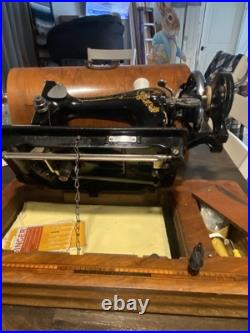 Antique 1900s German made Haid & Neu Karlsruhe Hand Crank Sewing Machine Antique 1900s German made Haid & Neu Karlsruhe Hand Crank Sewing Machine