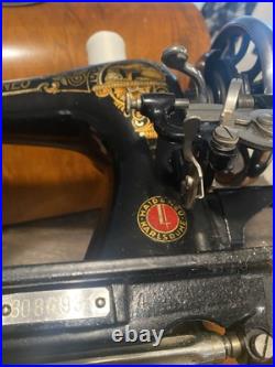 Antique 1900s German made Haid & Neu Karlsruhe Hand Crank Sewing Machine Antique 1900s German made Haid & Neu Karlsruhe Hand Crank Sewing Machine