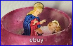 Antique 1930s German Blown Mercury Glass 3 Clip-on Cup Style Christmas Ornament