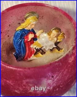 Antique 1930s German Blown Mercury Glass 3 Clip-on Cup Style Christmas Ornament