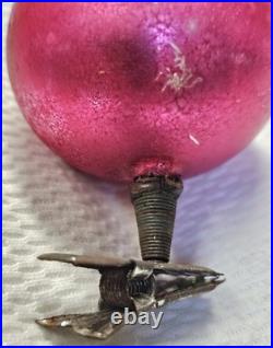 Antique 1930s German Blown Mercury Glass 3 Clip-on Cup Style Christmas Ornament