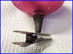 Antique 1930s German Blown Mercury Glass 3 Clip-on Cup Style Christmas Ornament