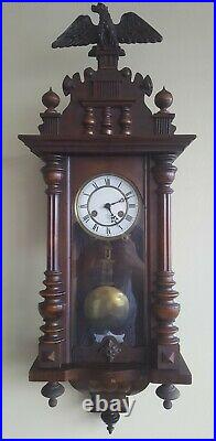 Antique 19th Century Junghans German Pendulum Regulator Striking Wall Clock