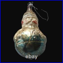 Antique 19thc Rare German Roly-Poly Keystone Cop Glass Christmas Ornament Antique 19thc Rare German Roly-Poly Keystone Cop Glass Christmas Ornament