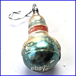 Antique 19thc Rare German Roly-Poly Keystone Cop Glass Christmas Ornament Antique 19thc Rare German Roly-Poly Keystone Cop Glass Christmas Ornament
