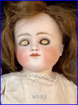 Antique 20German Bisque Closed Mouth Kestner Lady Doll W Mohair Wig