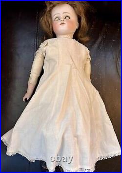 Antique 20German Bisque Closed Mouth Kestner Lady Doll W Mohair Wig