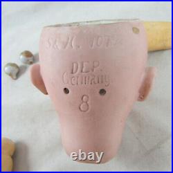 Antique 20 Simon Halbig Dep #1079 German Bisque Doll Socket Head Repair Parts