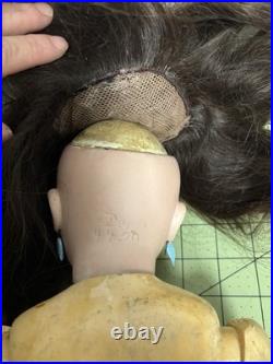Antique 21 Gebruder Kuhnlenz DEP 44-29 German Bisque Doll Redressed