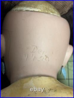 Antique 21 Gebruder Kuhnlenz DEP 44-29 German Bisque Doll Redressed