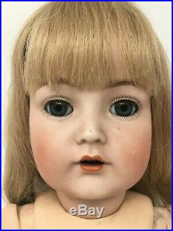 Antique 24 K & R Simon & Halbig 117 German Bisque Character Doll Velvet +Rabbit