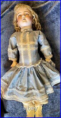 Antique 25 German Handwerck Doll With Original Body& Long Original Mohair Wig