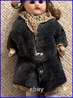 Antique 3.5 All Original All Bisque German Kling Dollhouse Doll Glass Eyes Antique 3.5 All Original All Bisque German Kling Dollhouse Doll Glass Eyes