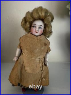Antique 6 Bisque Doll Original Wig & Clothing (Pre-1920, German) Antique 6 Bisque Doll Original Wig & Clothing (Pre-1920, German)