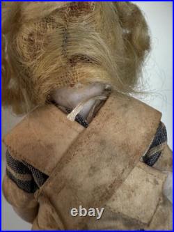 Antique 6 Bisque Doll Original Wig & Clothing (Pre-1920, German) Antique 6 Bisque Doll Original Wig & Clothing (Pre-1920, German)