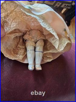 Antique 6 German Bisque Doll Rare Painted Stockings Fancy Shoes