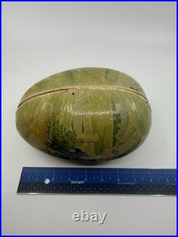 Antique 7.75 German Lithographed Papier Mache Easter Egg Candy Box c. 1895-1915
