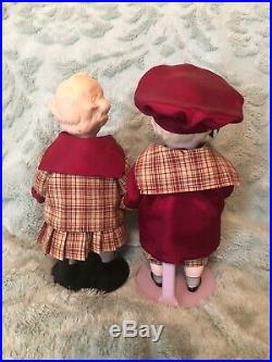 Antique 7 All Bisque Hertwig & Co. Boy and Girl Dolls